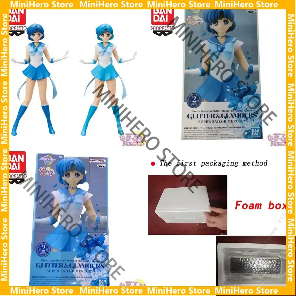 

В наличии: Оригинальная коллекционная фигурка Bandai Banpresto Sailor Moon Ami Glitter Glamours из ПВХ, масштаб 1/7, для демонстрации