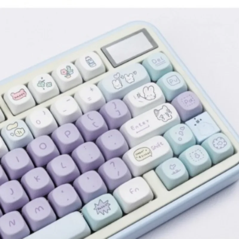 Kleine Konijnen Partij Keycaps 142 Key Pbt Sublimatie Moa Profiel Aangepaste Keycaps Gaming Mechanische Toetsenbord Accessoires Geschenken