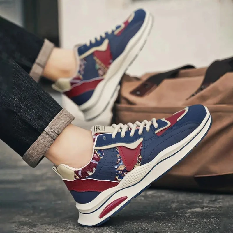Oulylan Fashion أحذية الجري ذات الألوان المختلطة كاجوال مريحة وناعمة أحذية رياضية للرجال متعددة الاستخدامات من البولي يوريثان مقاومة للماء