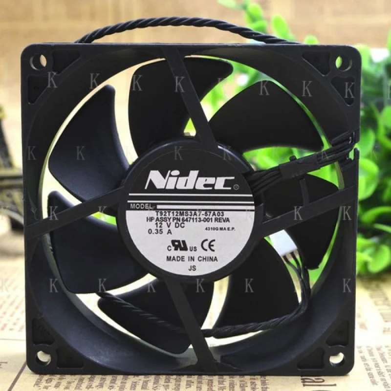 C   Applicable for Nidec 9225 T92T12MS3A7-57A03 Cooling Fan DC 12V 0.35A 4pin
