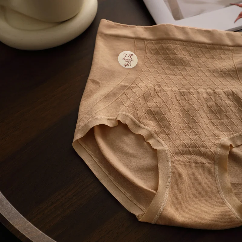 Calcinha de cintura alta para mulheres, cuecas respiráveis femininas, lingerie sexy, roupa íntima, lingerie da moda, 3 peças por conjunto