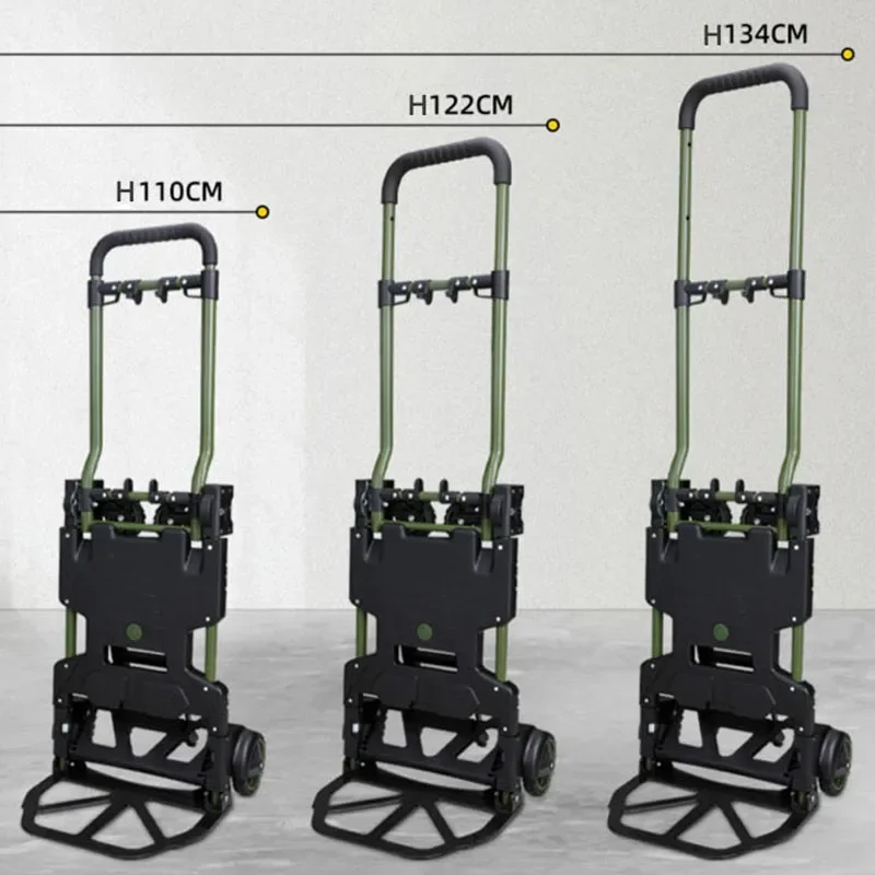 Carrito plegable de FW-90TP, carrito portátil de cuatro ruedas, con plataforma, para acampar al aire libre, multifuncional, para el hogar carrito