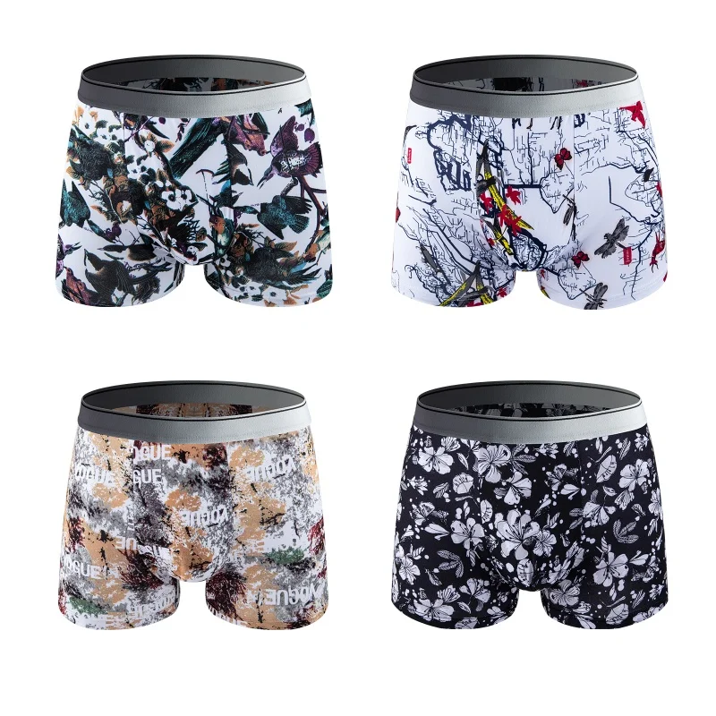 High quality 4-pack underwear made of 94% polyester fiber and 6% spandex