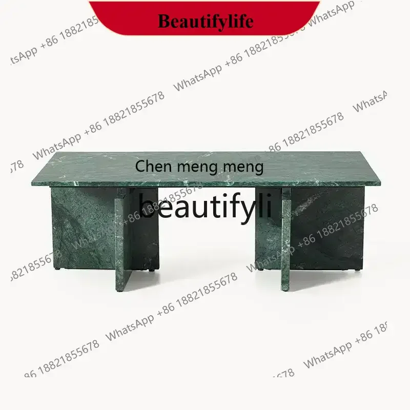 D178 Dhh Italian minimalist natural marble living room coffee table designer light luxury high-end coffee table