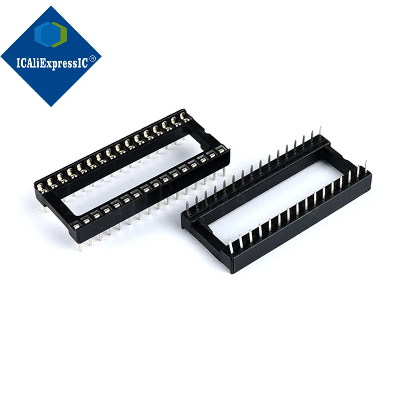 10piece IC socket integrated block in-line DIP single-chip microcomputer chip flat foot base sub 32P wide