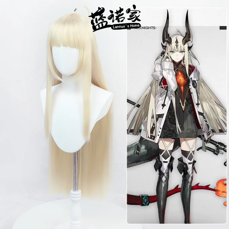 

Anime Arknights Blazing Shadow Reed Cosplay Wig Halloween Carnival Party Props Synthetic Hair Heat Resistant Fiber + Wig Cap