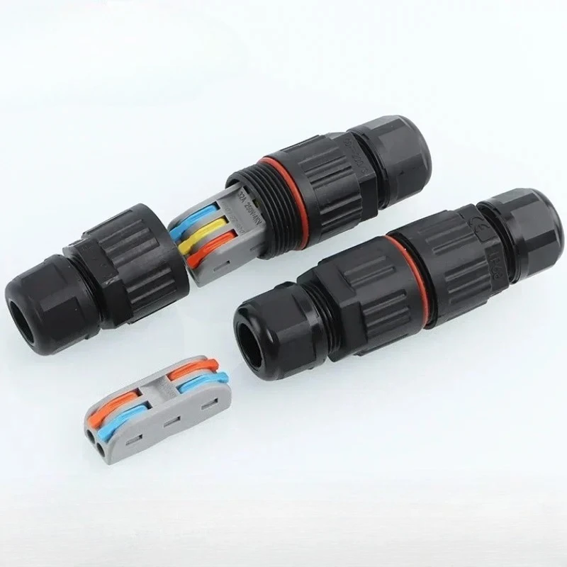 New 2PC IP68 Waterproof Joint Wire Quick Connection Connector 2/3 Pin Solder Less LED Lamp Wiring Outdoor Rainproof Terminal
