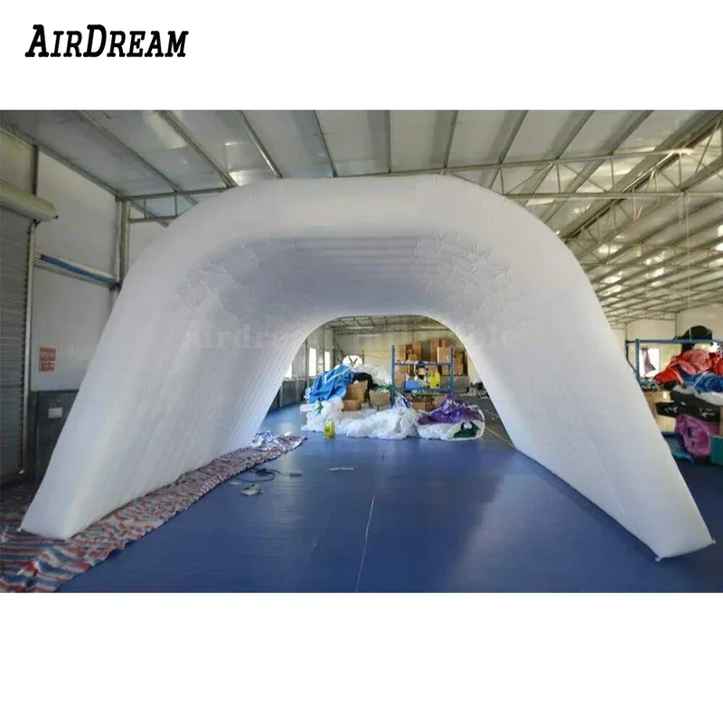 Tenda gonfiabile pubblicitaria a tunnel tipo 6x4x3m o tenda da garage per auto a canale dritto personalizzata per spettacoli e eventi durevoli