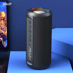 Zealot-S46 Portable Bluetooth Speaker IPX4 Waterproof 6 hours 10w super loud sound Wireless Speaker for phone TF card