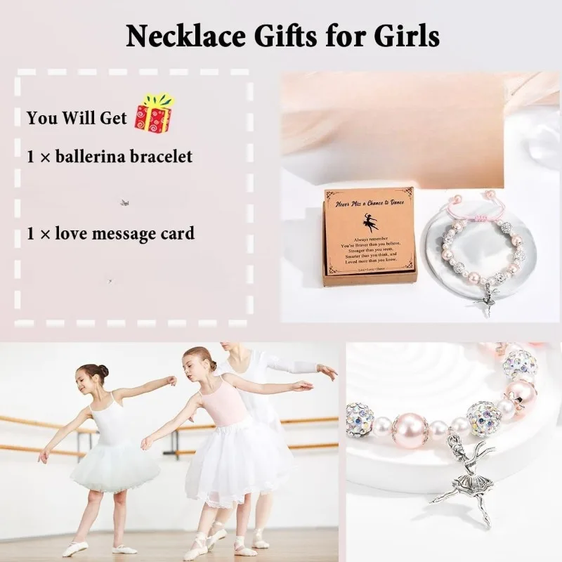 هدايا راقصة الرقص للفتيات، سوار راقصة الباليه راقصة الباليه مجوهرات لابنة حفيدة ابنة الأصدقاء فريق الرقص #4