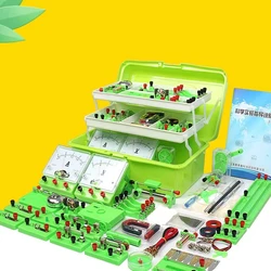 Kit di circuiti di apprendimento per laboratorio di scienze fisiche, Set di esperimenti di elettricità, Kit di elettricità e magnetismo per bambini studenti Junior Senior