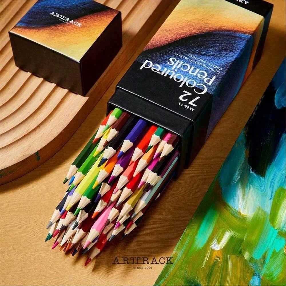 12/24/36/48 Colors Oily Colored Pencils Hexagon Wooden Handle Set Artist Painting Drawing Sketch Art Design Student Supplies