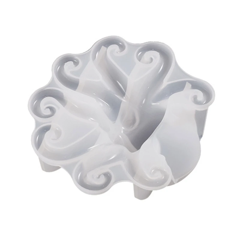 Diy Handmade Products Octopus Ornament Silicone Mold Scented Gypsum Ornaments Drop Glue Resin Mold for Decoration