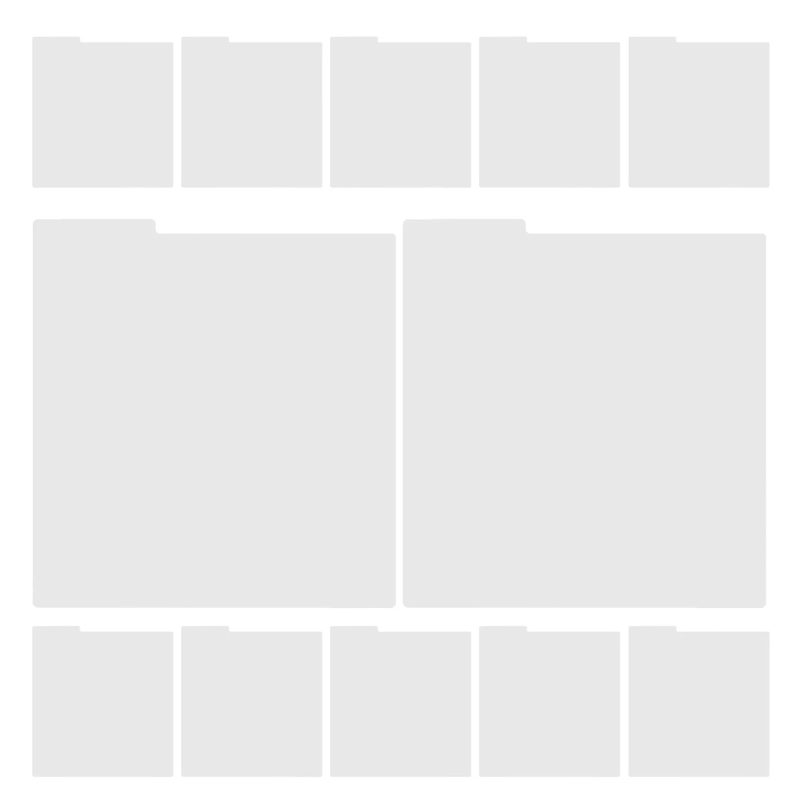 

12Pcs Record Dividers White Plastic Vinyl Separators for Album Shelf Storage Index Cards Organization Protection
