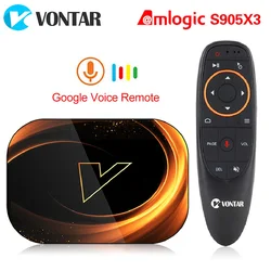 VONTAR X3 8K 4GB 128GB TV BOX Android 9.0 Amlogic S905X3 Dual Wifi 1080P 4K TVBOX Set Top Box 64GB 32GB Media Player