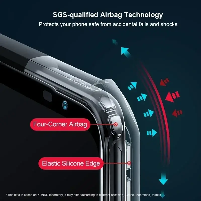 غطاء هاتف ASUS ROG 7 و 6 Pro و 7 Ultimate من البولي كربونات و TPU مع وسائد هوائية مقاومة للصدمات، غطاء عدسة خلفي شفاف - 3