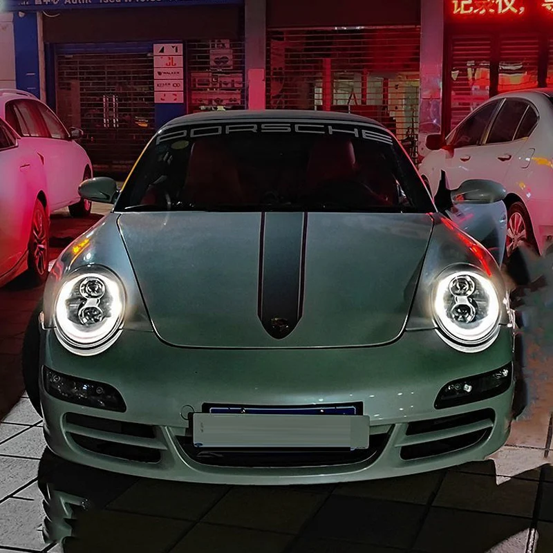 Car Styling For Porsche 911 headlight 2005 2006 2007 2008 2009 For 997 head lamp led DRL front Bi-Xenon Lens Double Beam HID