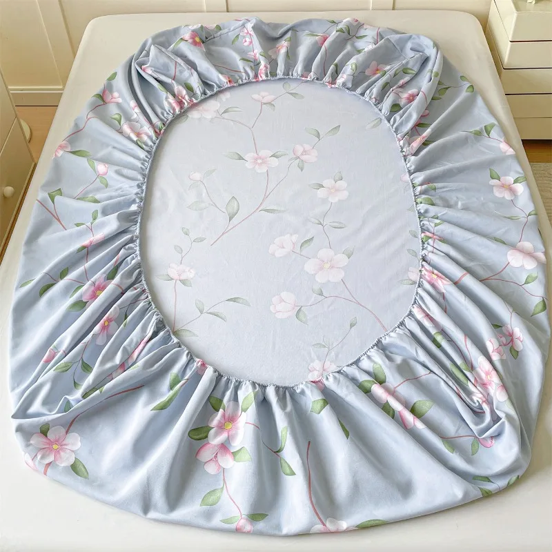 Cotton Round Fitted Sheet Full Wrap Anti-slip Mattress Protector Cover Circular Bed Slipcover For Round Beds No Pillowcases