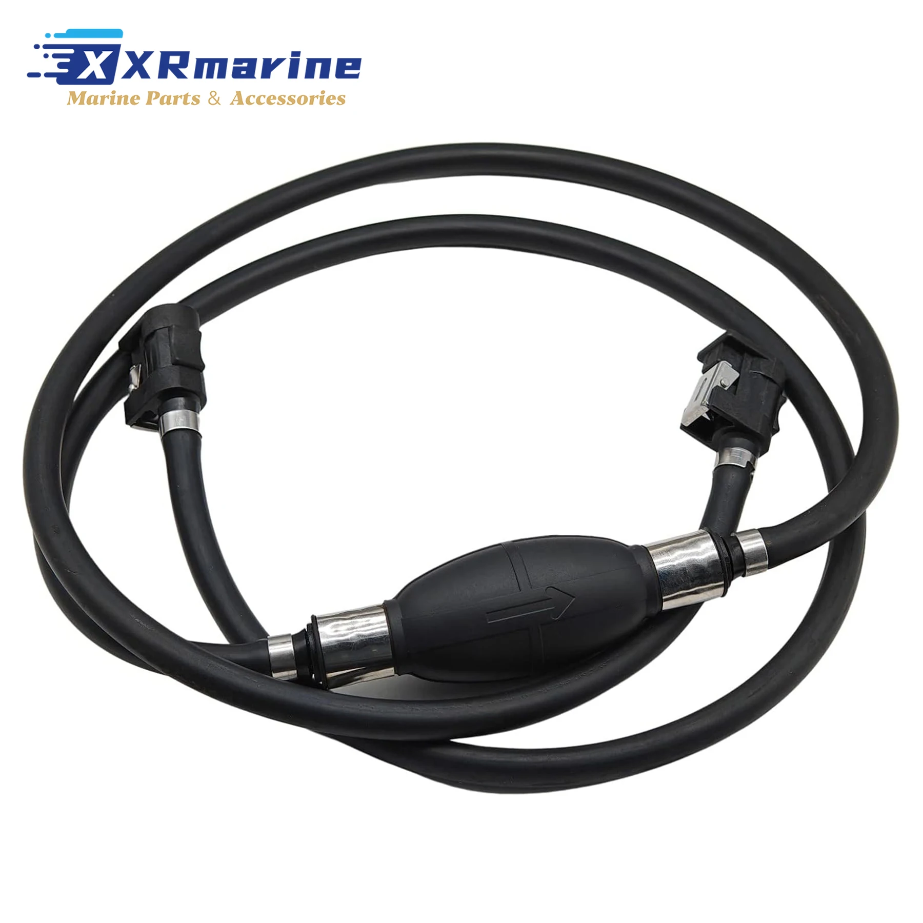 

61J-24306-04 Outboard Fuel Line Hose 8MM 5/16" W/ Connector and Primer Bulb Fits for Yamaha Motors 6Y1-24306-01 6YL-24306-54
