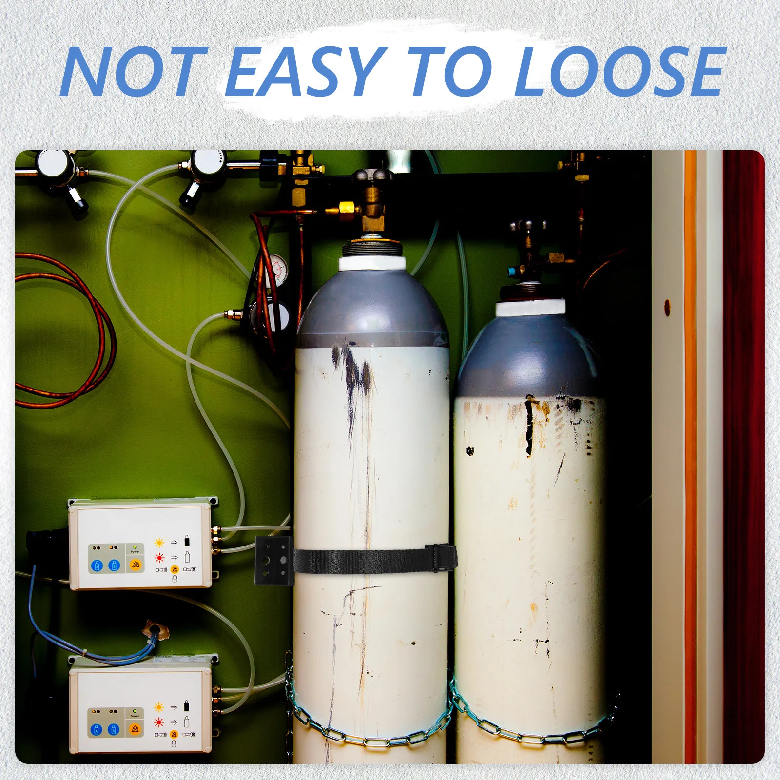 

Кронштейн для крепления газовых баллонов 40 л на стену, железо/пластик, высокопрочный ремень для пропановых, кислородных, водородных баллонов, надежное хранение, для кемпинга