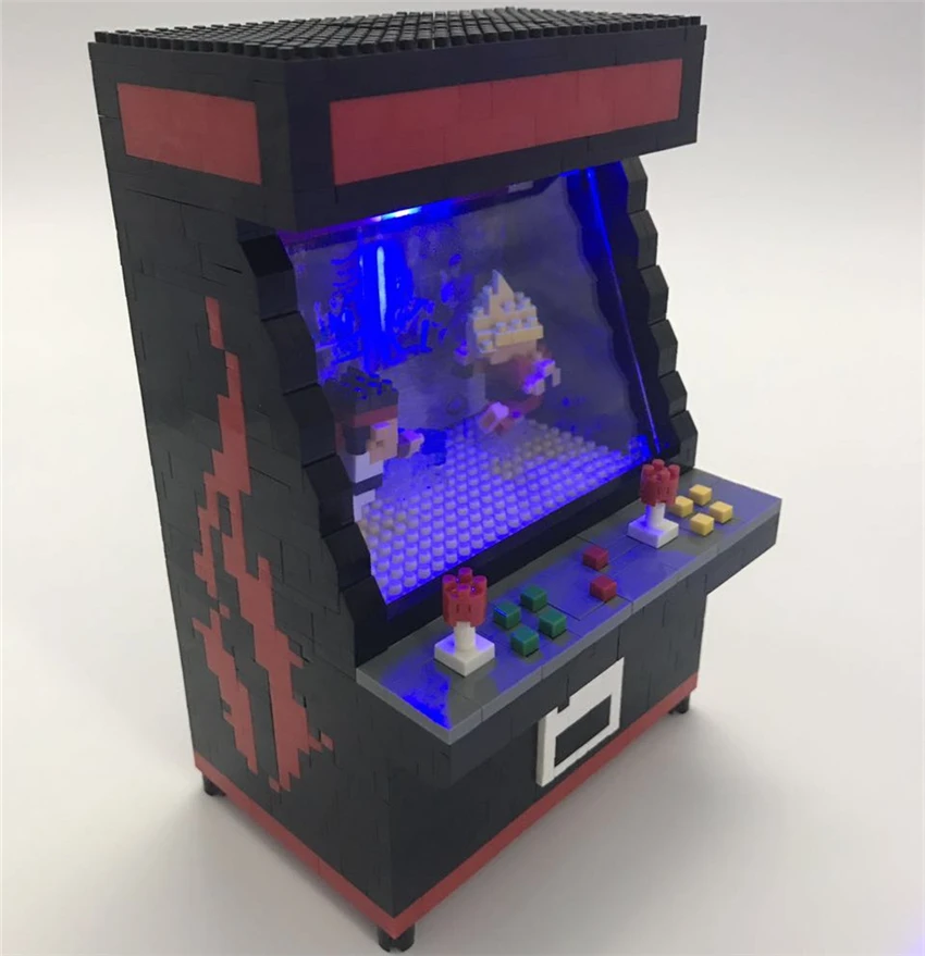 ZRK-كتل آلة بإضاءة مشرقة ، لعبة الطوب في الشوارع من Mirco ، مقاتل ألعاب أركاد ، لعبة تعليمية ، بألوان سوداء #3