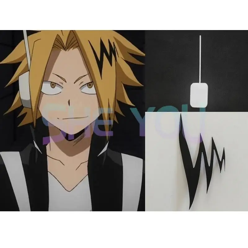 

Anime Cosplay Accessoires Boku No Hero Academia Kaminari Denki Cosplay Headwear Headset Hairpin Accessories