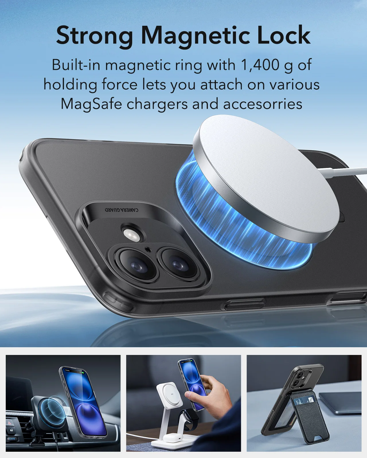Etui magnetyczne ESR do iPhone'a 16 Pro Max, odporne na żółknięcie i zarysowania, matowe etui na telefon do iPhone'a 16/15/14/13 — zdjęcie produktu 5