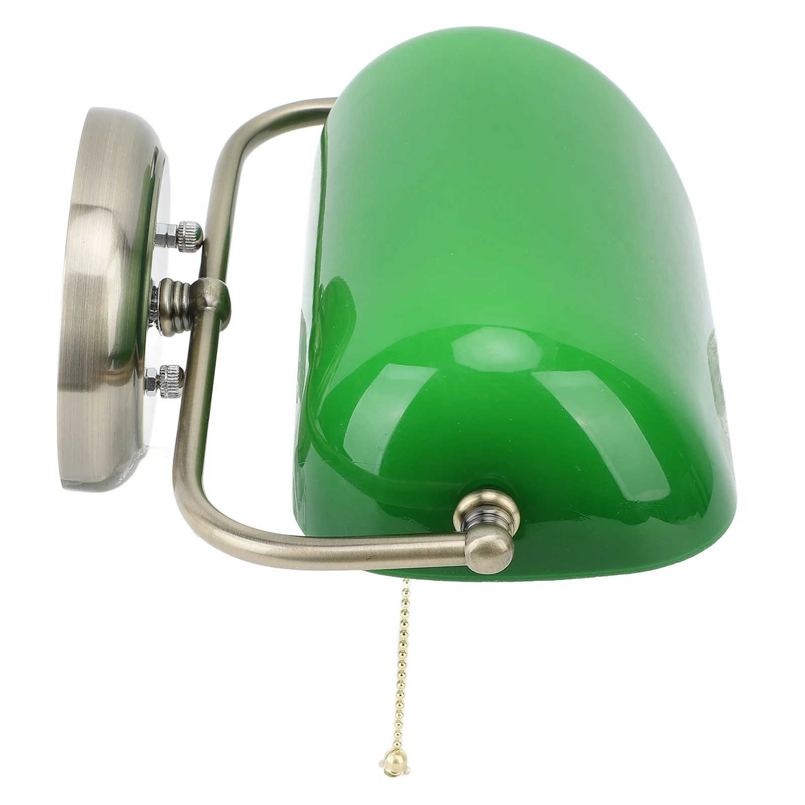 ZK50 Green Banker Wall Lamp with Pull Chain Switch Vintage Indoor Wall Sconces for Bedroom Dining Room Living Room