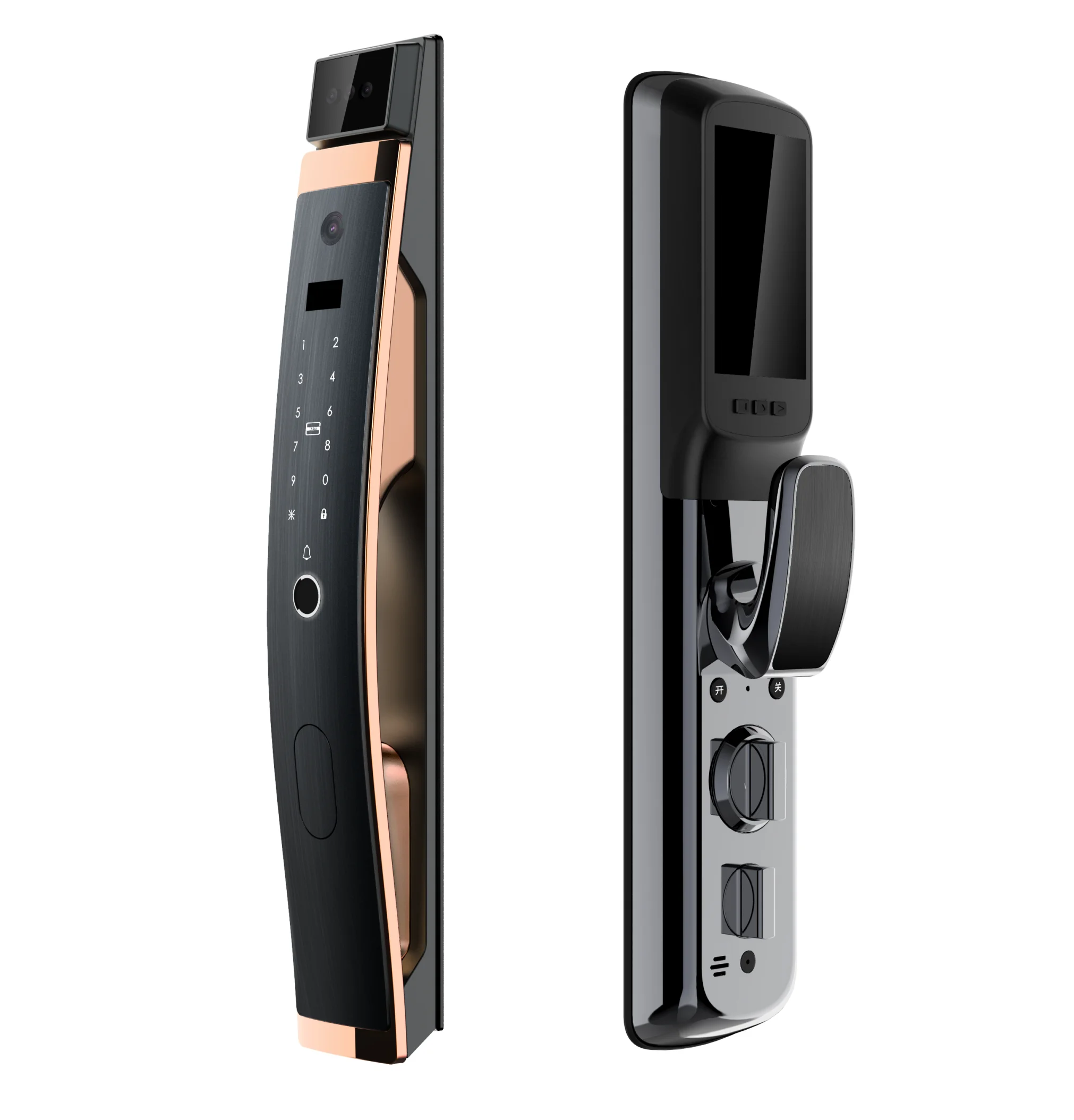 High Quality Smart Lock Video Intercom Face Recognition Entrance Face Scan Fingerprint Lock Home WiFi Network OEM Customizable