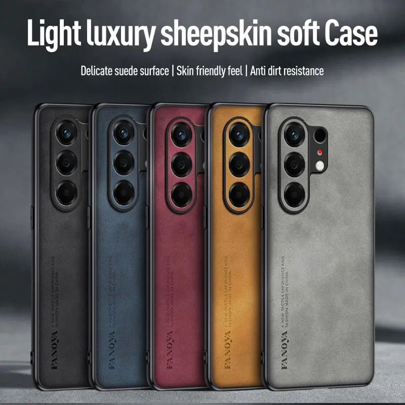 Capa de Couro Protetora para Celular Tecno Camon 50 Pro, Capa Antichoque Tecno Camon 50 4G, Capa Amiga da Pele, Fundas Tecno Camon 40