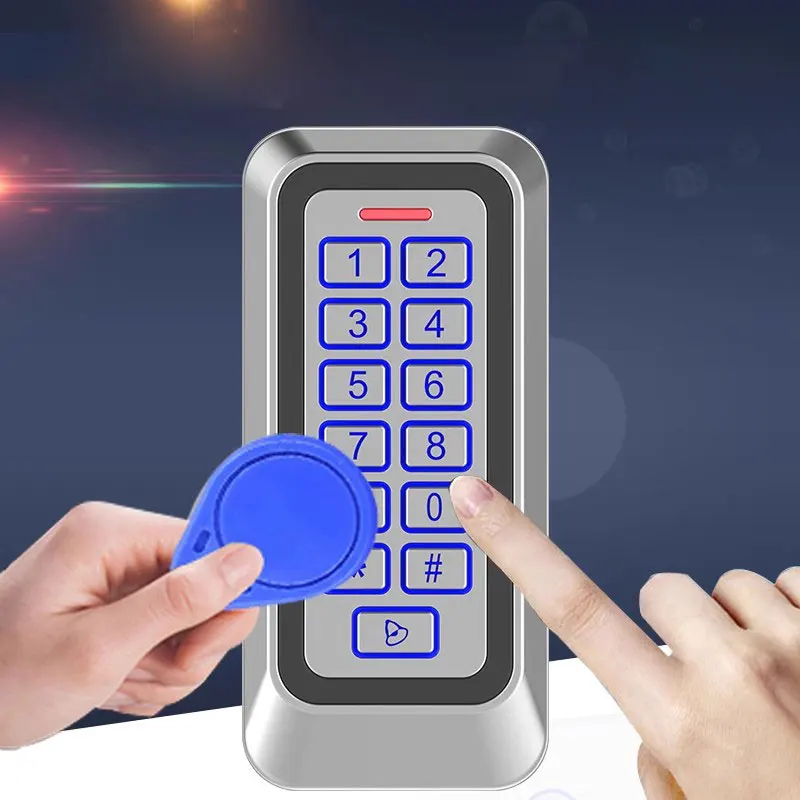Keyboard Pengendali Akses Pintu Kantor Mandiri Logam TK4001 EM4100 125KHz ID Anti Benturan/Anti Pukulan/Tahan Debu