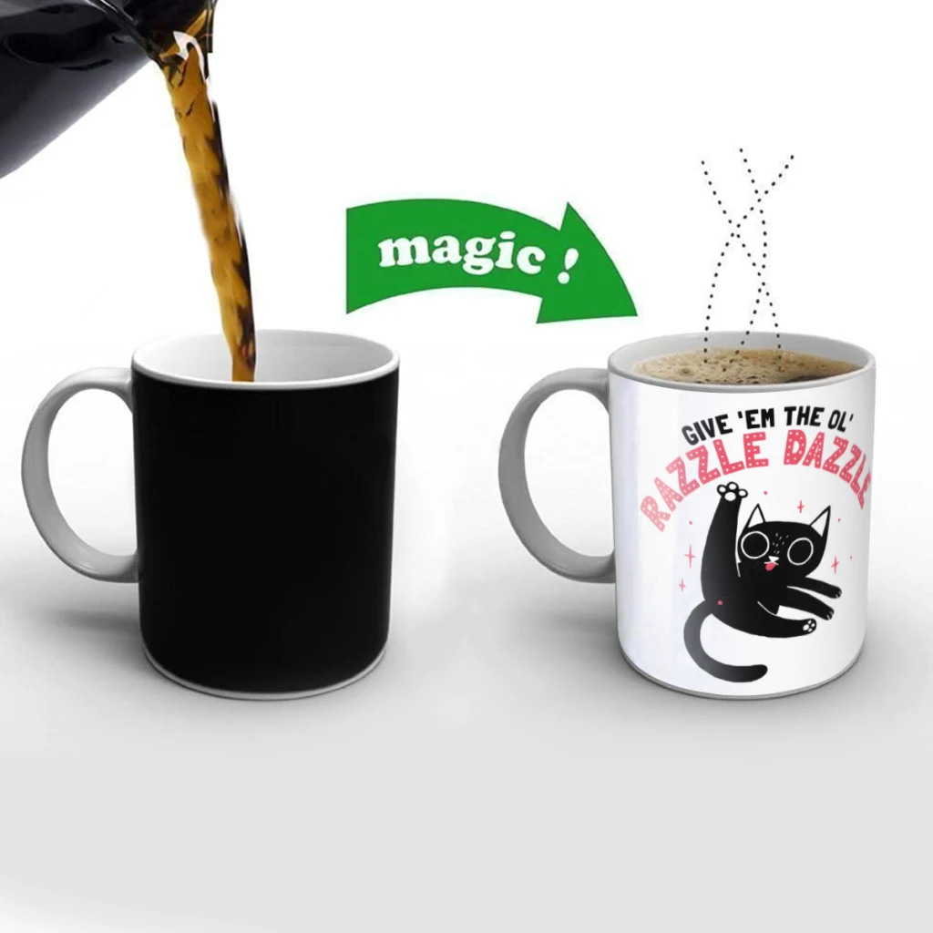 

The Ol Razzle Dazzle Creativity Change Color Chang mug Ceramic mug Hot Coffee Cup Breakfast Cup Mug Friend Gift