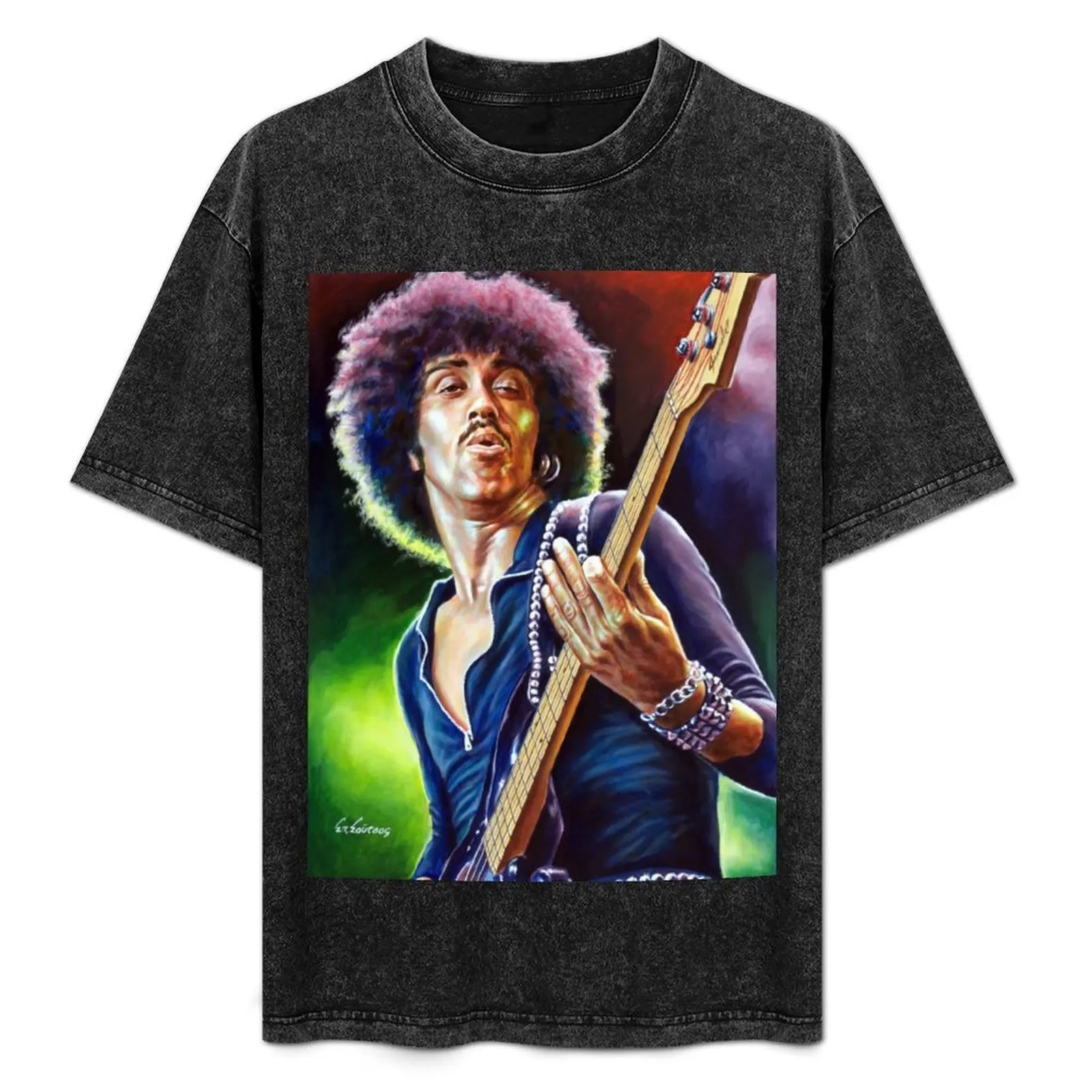 Camiseta con estampado original de Thin Lizzy Phil Lynott, camiseta con estampado para uso diario