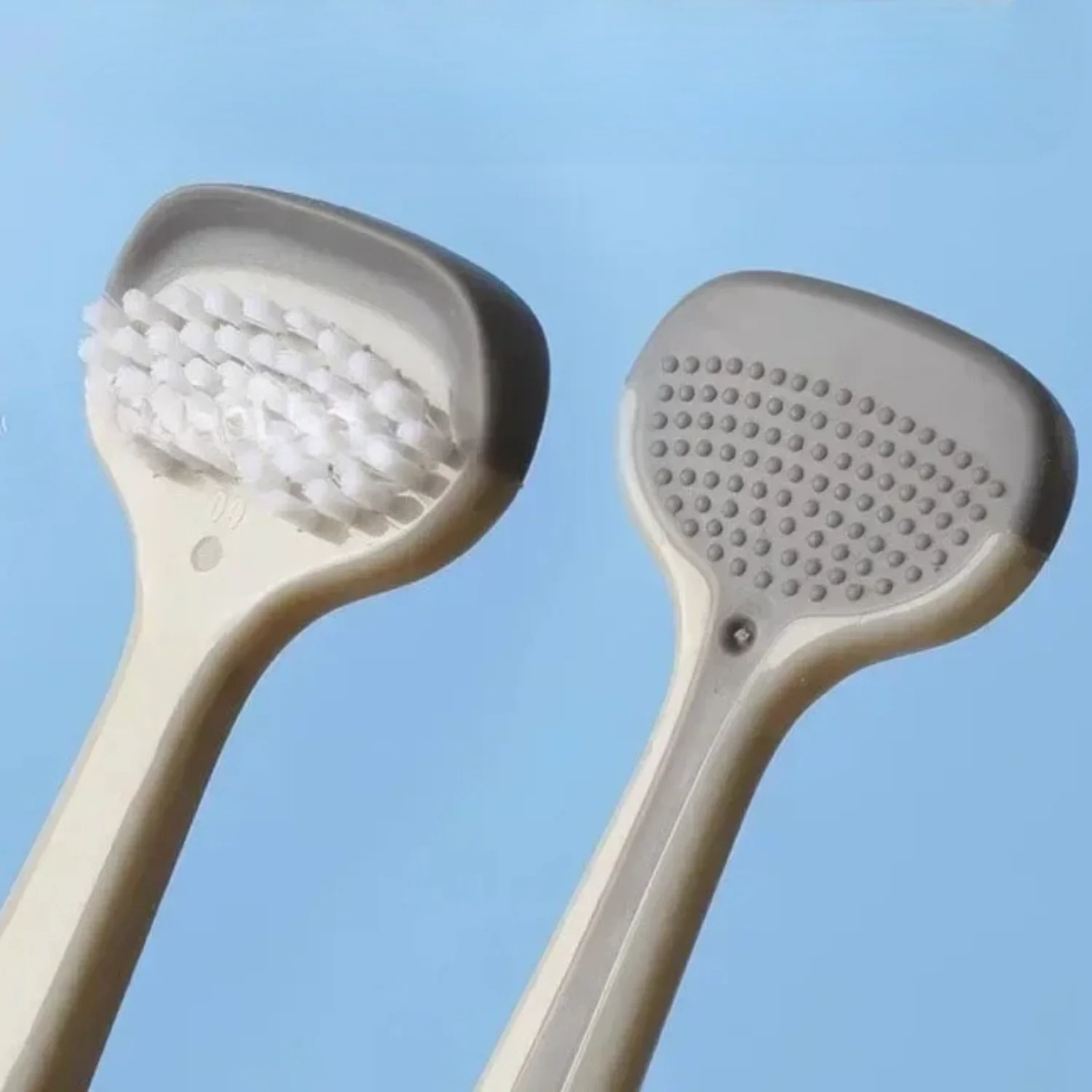 Raspador de lengua de silicona, limpiador de lengua profesional de doble cara, limpiador de lengua reutilizable para hombres y mujeres, herramienta de limpieza bucal