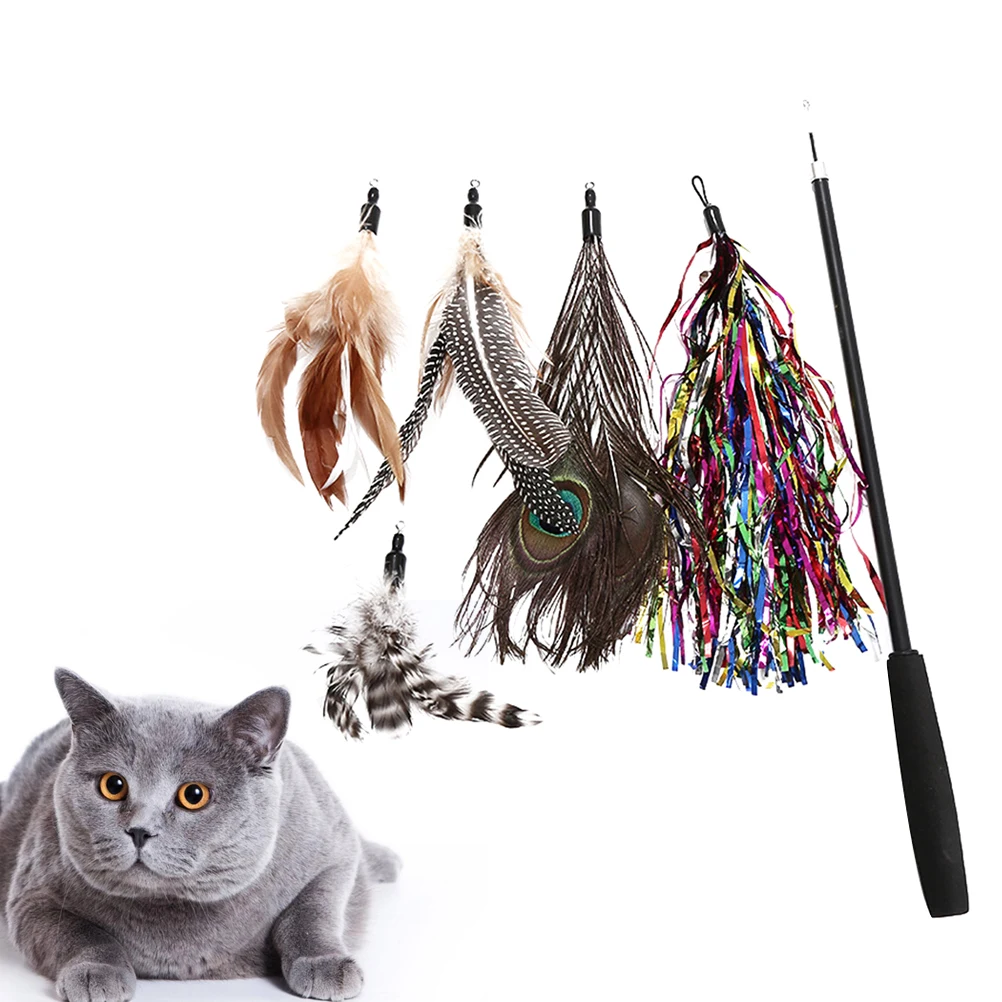 

6 Pcs Wand Toy Set Premium Interactive Cat Interactive Toys Toys for Cats Entertainment Activity Pet Supplies