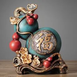 Traditional Art Decoration Gourd Wu Lou Home Decorations Bring Good Luck Fortune Feng Shui Calabash Living Room Decor Gifts