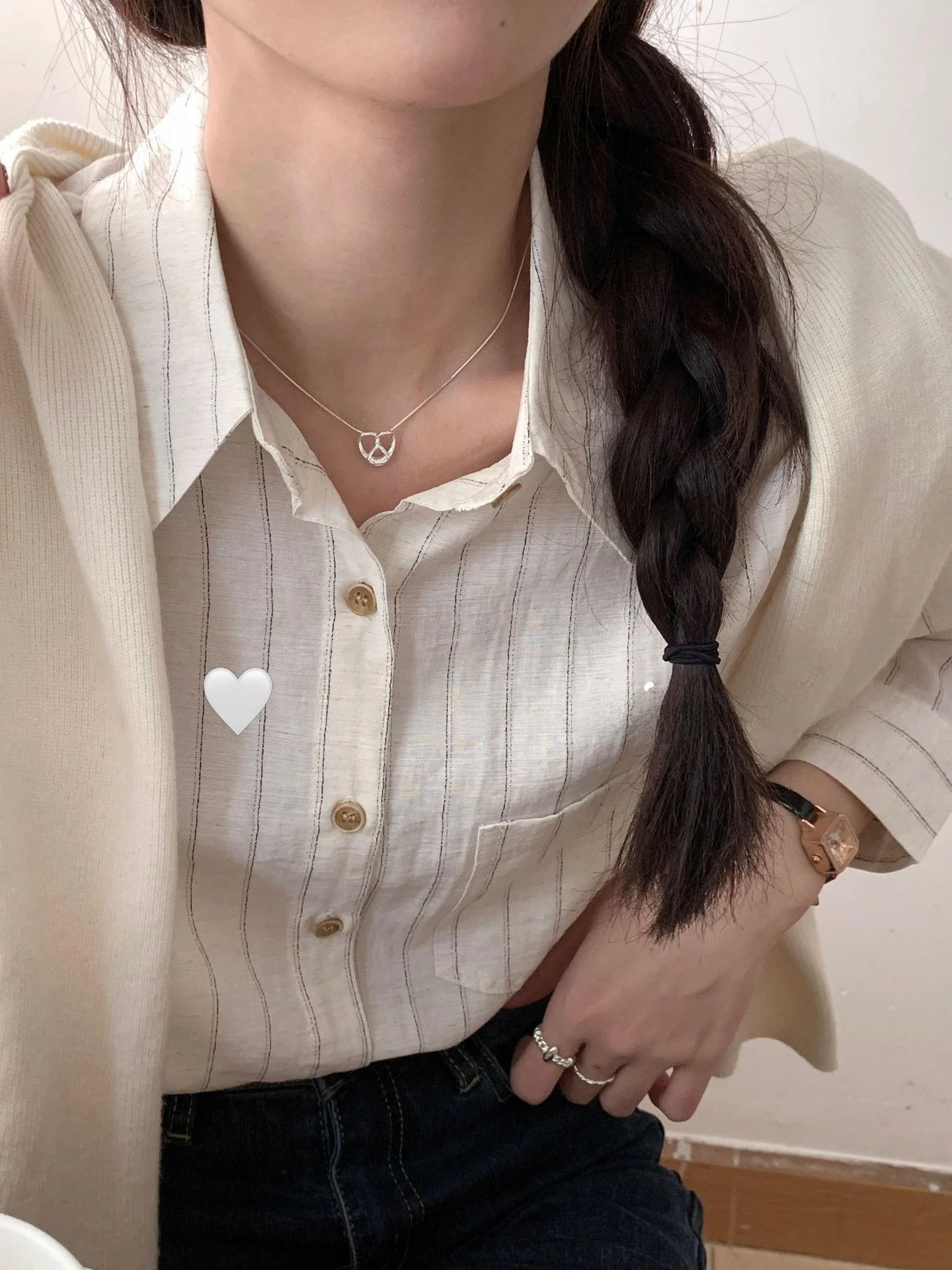 2024-new-simple-design-s925-pure-silver-heart-shaped-twist-necklace-women's-fashion-jewelry-lockbone-chain-silver-color