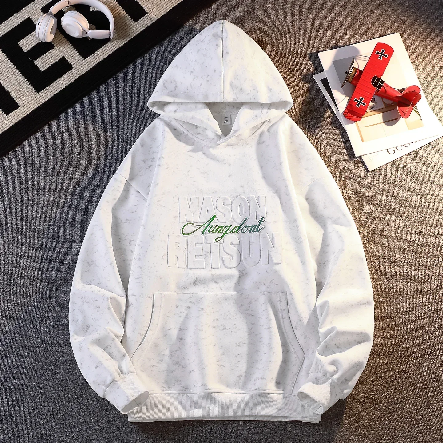 Trendy Men Hoodie - New Spring Autumn Cotton Blend Preppy Style Casual Sweatshirt Unisex Practical Urban Streetwear Pullover Top