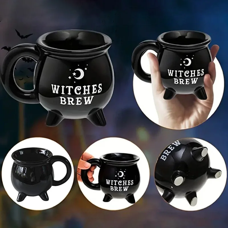 1pc 350ml Witch Brew Coffee Mug Ceramic Coffee Cup Water Cups Summer Winter Drinkware Birthday Gifts Halloween Gift Wholesale