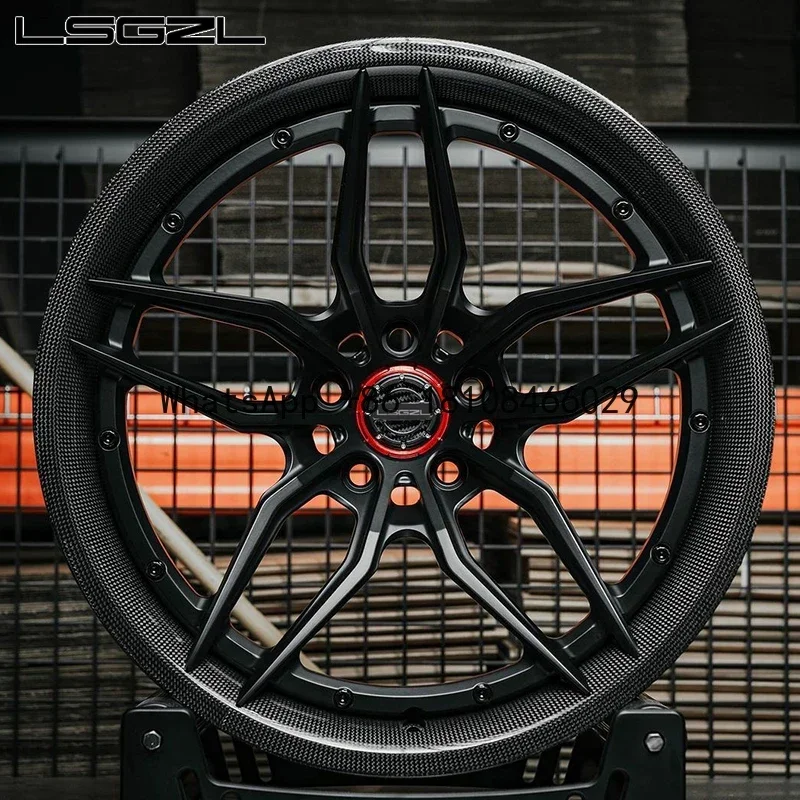 Carbon coated wheel 20 22 24 26 inch  5x114.3 5x120 5x130 6x139.7 Passenger Car Wheels for bently  Mclaren lamborgini hurcan