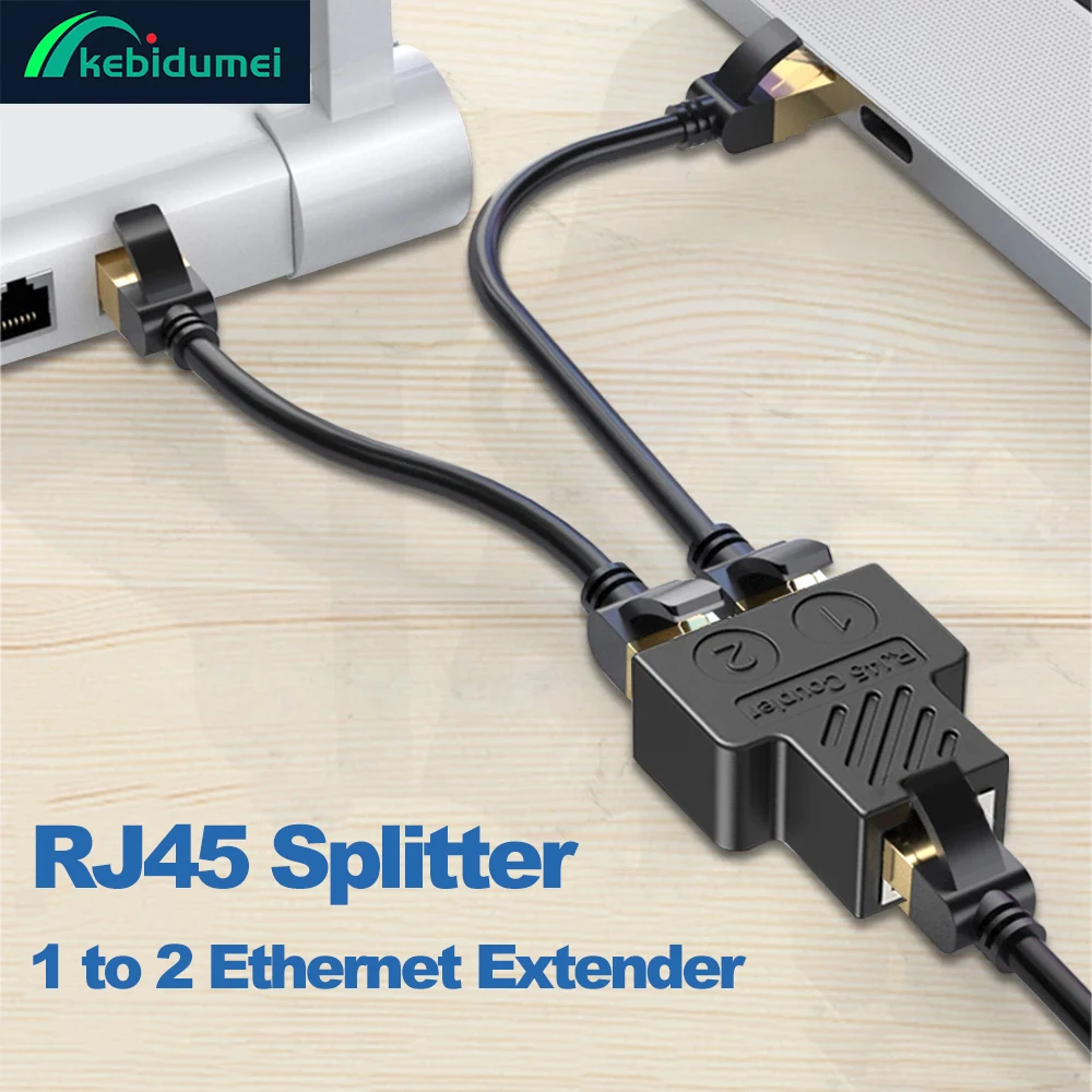 

Kebidumei RJ45 Разветвитель 1-2 Ethernet-адаптера Интернет-сетевой кабель-удлинитель RJ45 Разъем-переходник для ТВ-приставки Маршрутизатор Ноутбук