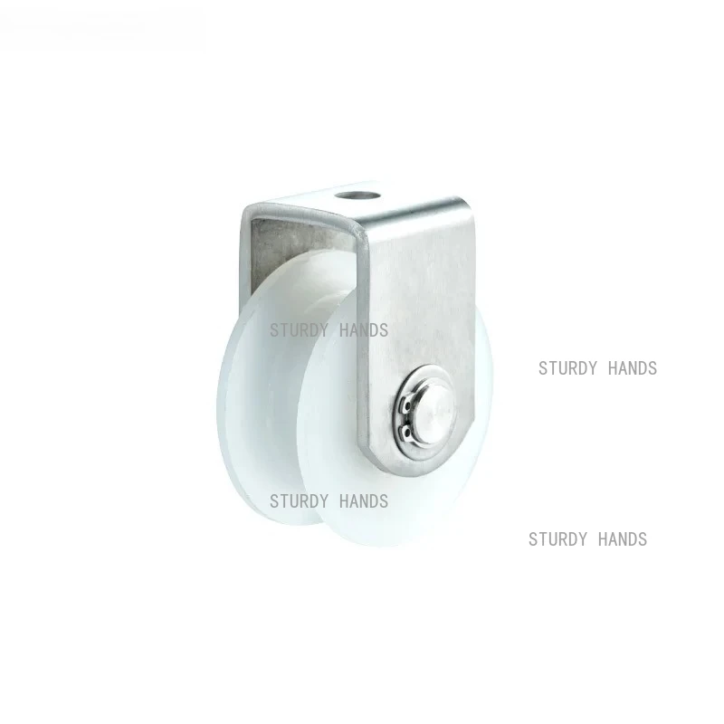 1PC stainless steel track wheel iron door V-shaped H-shaped U-shaped electric sliding door nylon guide wheel