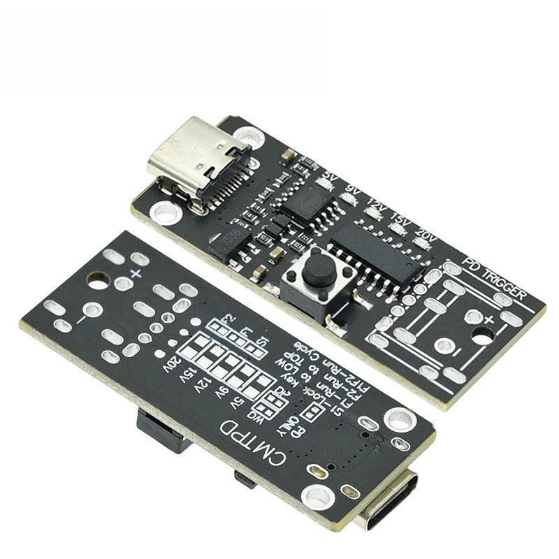 PD Trigger Type-C QC Fast Charge Tester, Auto Detect Aging Test Module Adjustable Voltage 9V 12V 15V 20V