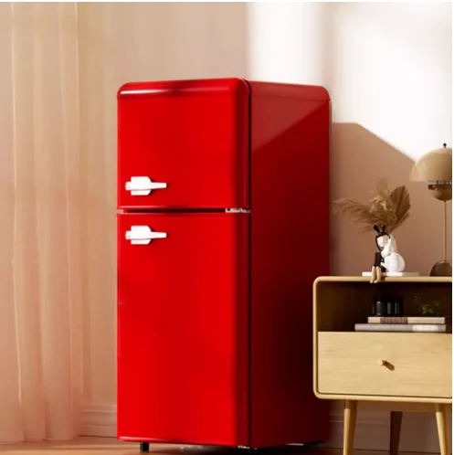 American Retro Mini 72L Top-Freezer Double-Door Refrigerator for Home Office Dormitory Hotel double door fridge for home