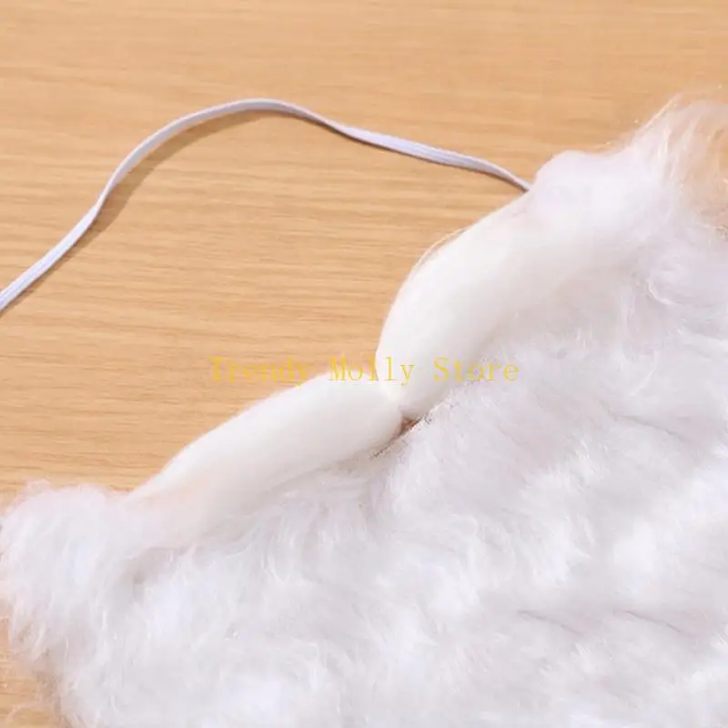 N5KB Accesorios navideños para disfraz barba Papá Noel para niños y adultos