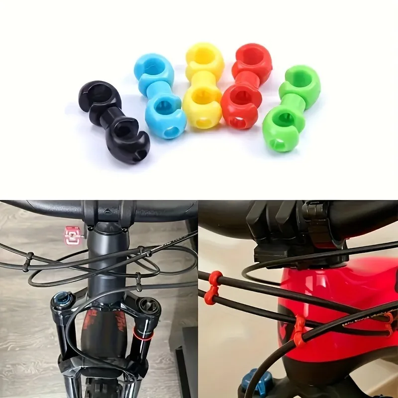 10PCS Mountain Road Bike Handcuff Hub Buckle Storage Variable Speed Line Brake YouTube S Buckle 10 in A Pack Bicycle Accessories