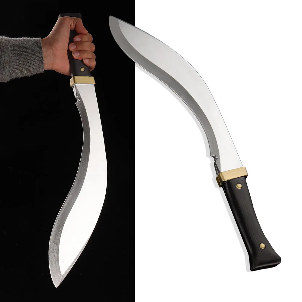 Cuchillo largo nepalés de Pu, accesorio de 51x13cm para Halloween, Carnaval, accesorios de arma de rendimiento, muebles para el hogar, regalo para niños