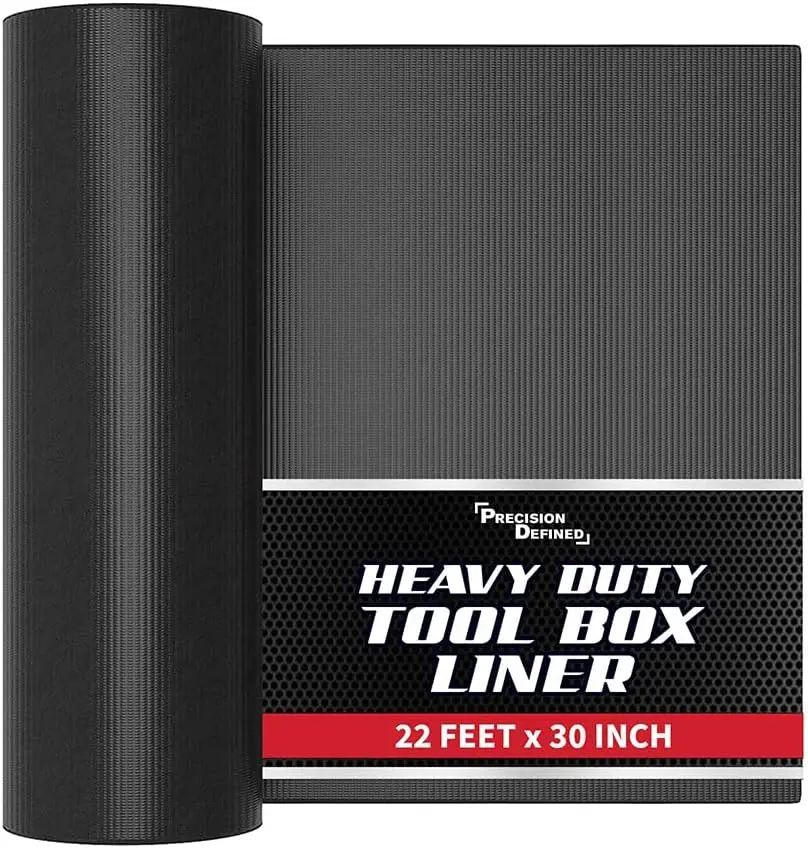 

Precision Defined Professional Grade Tool Box Liner, 22 ft x 30", Black | Tool Box Drawer Liner, Shelf Liner Non Slip Mat, Thick