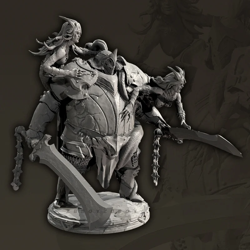 50 مللي متر 75 مللي متر الراتنج نموذج الشكل الجليد الباردة الساحرة Gk مايكرو مصغرة ثلاثية الأبعاد مطبوعة الأبيض لعبة مجسمة غير مجمعة وغير مصبوغ عدة