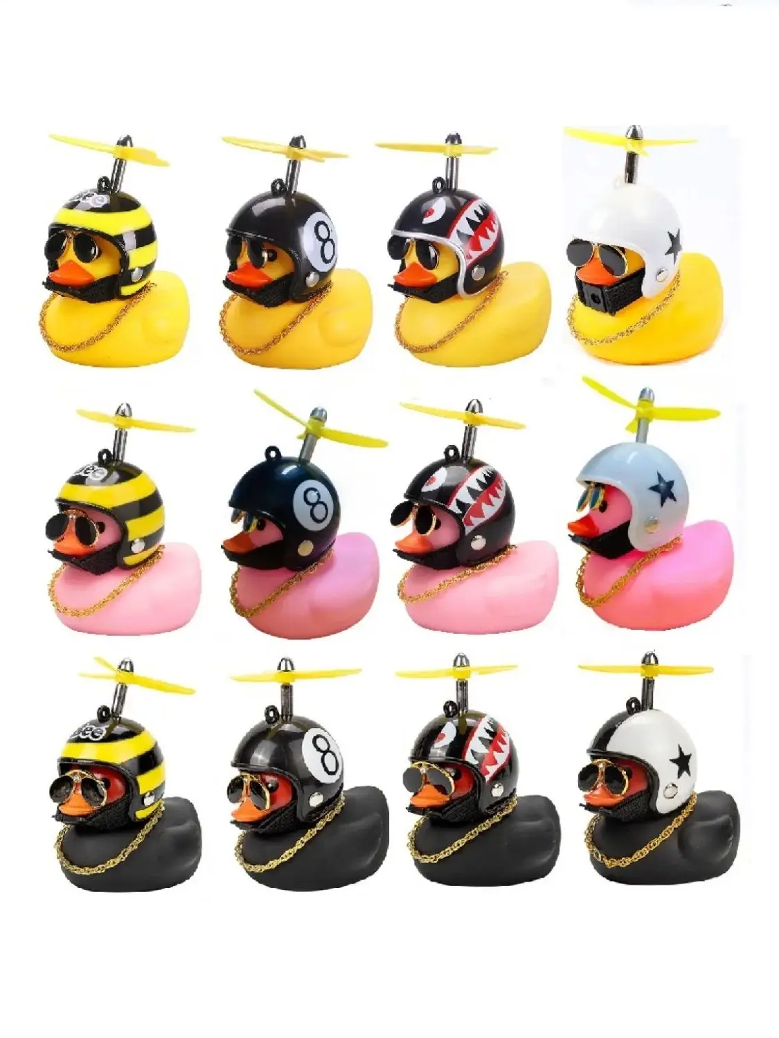 AliExpress Car Bicycle Small Yellow Duck Airscrew Helmet Pink Duck Bicycle Wind Motor Riding Cycling Ornament